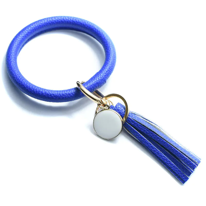 Pure Leather Tassel Pendant Bracelet