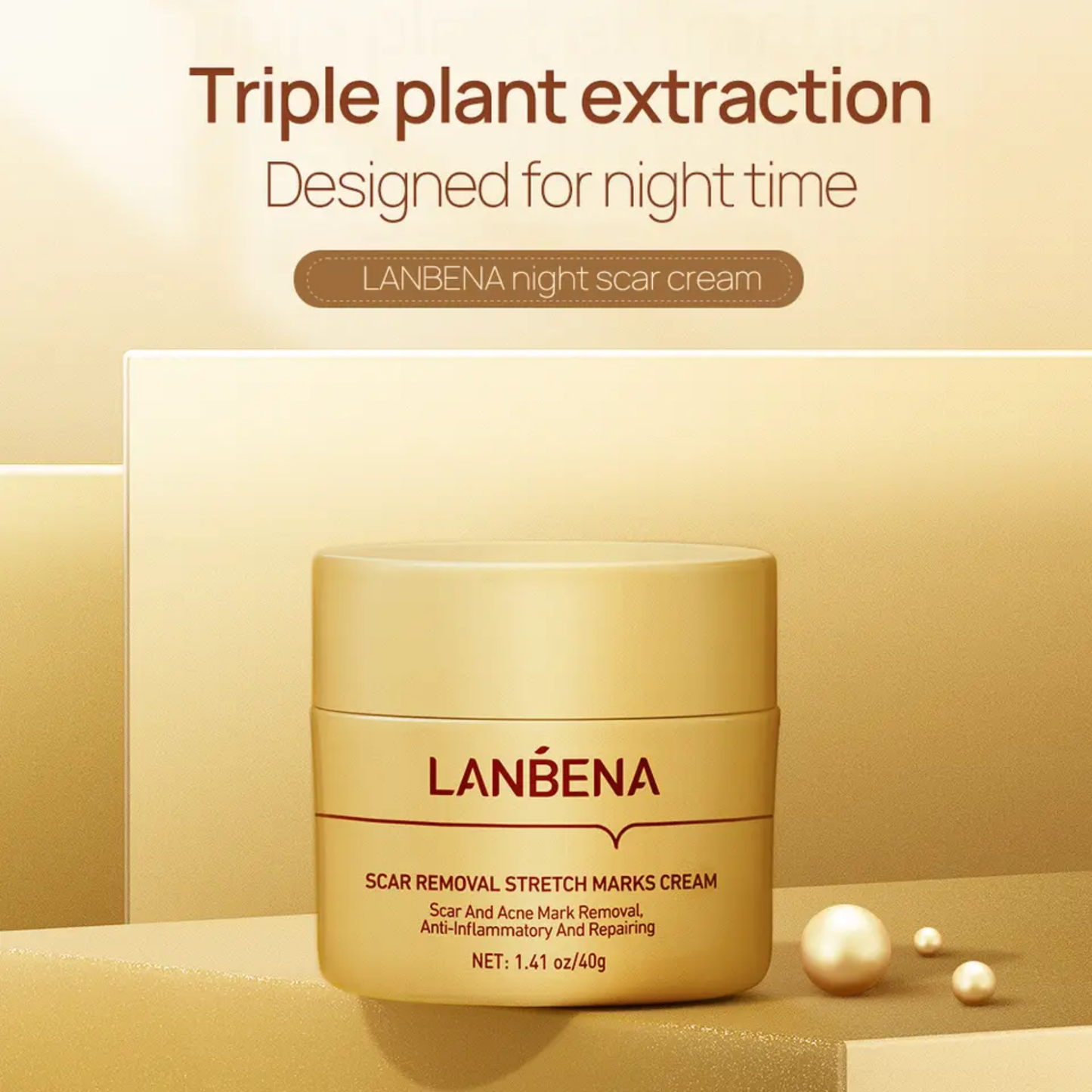 LANBENA Herbal Acne Scar Removal Stretch Marks Cream Skin Repair Nigth Cream