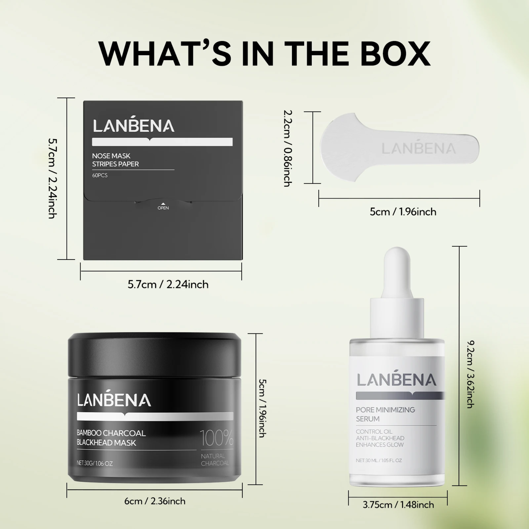 LANBENA Anti-Blackhead Kit – Serum 30g + Repair Cream 30ml | Reduction of Pores & Freckles
