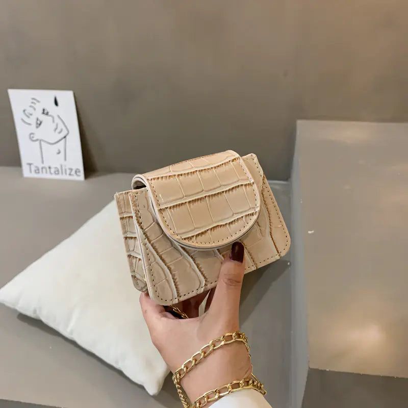 Mini Stylish Women's Bag with Chain Shoulder Strap