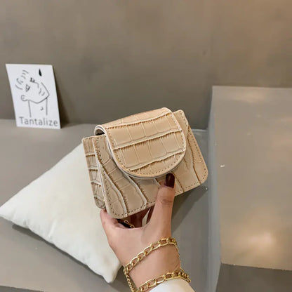 Mini Stylish Women's Bag with Chain Shoulder Strap