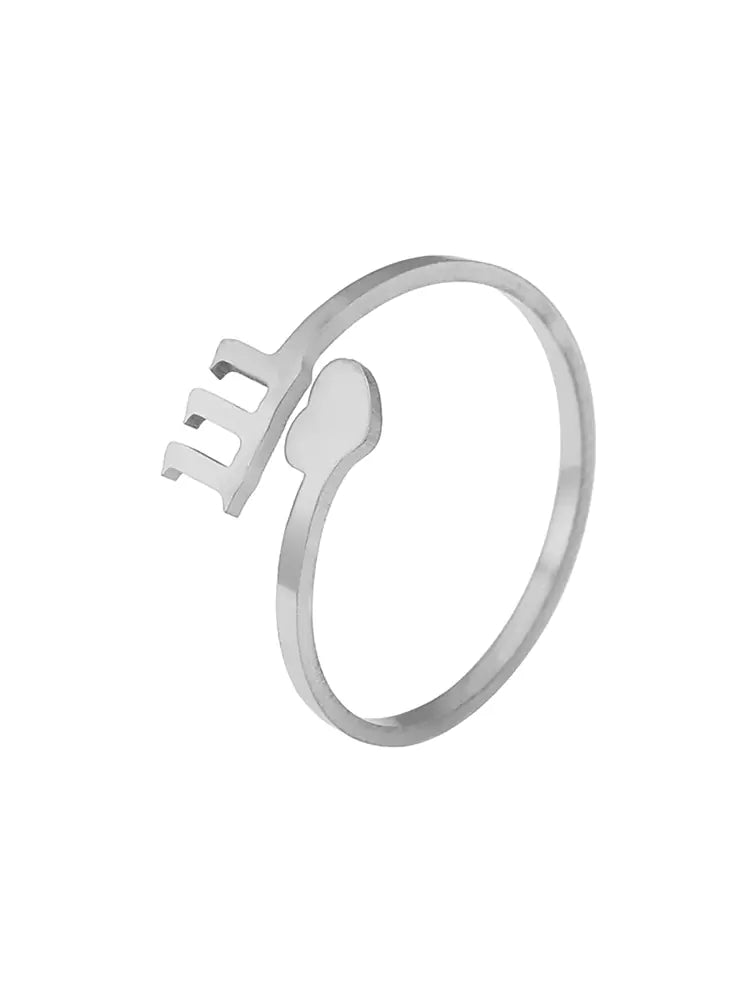Personalized Stainless Steel Creative Number Ring