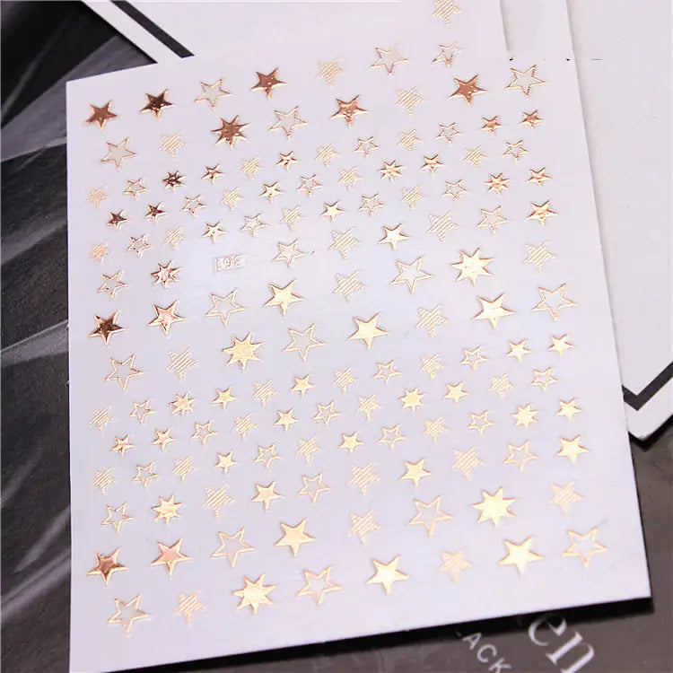 Cute Fashion Hollow Star Nail Stickers