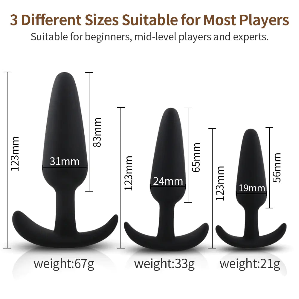 Silicone Anal Plug for Adults - Couples' Pleasure Toy