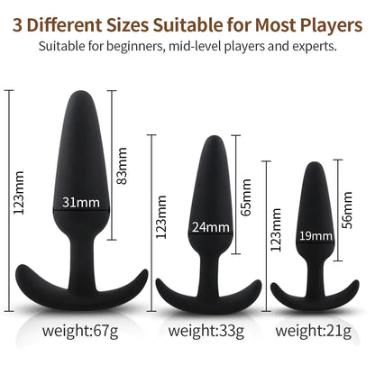 Silicone Anal Plug for Adults - Couples' Pleasure Toy