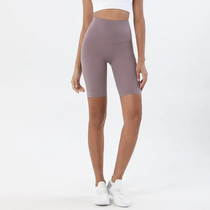 High Waist Five-Point Yoga Shorts for Fitness
