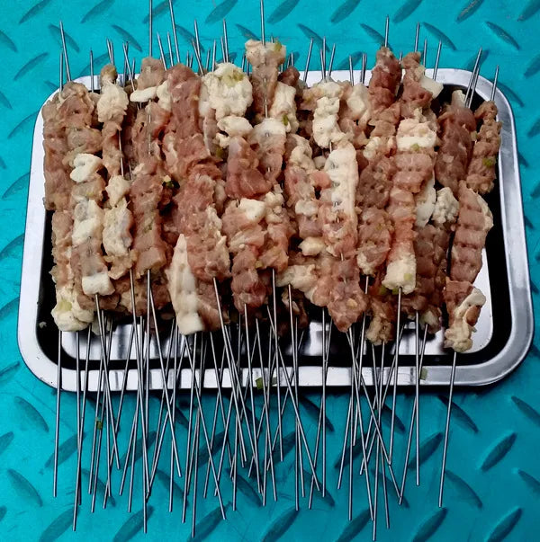 New BBQ Skewer Meat Maker Meat Skewer Tool 49 Holes Kebab Making Box BBQ Grill Food Beef Meat Slicer Kebab Brochette Maker