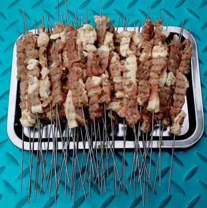 New BBQ Skewer Meat Maker Meat Skewer Tool 49 Holes Kebab Making Box BBQ Grill Food Beef Meat Slicer Kebab Brochette Maker