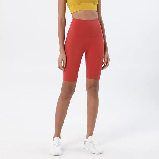 High Waist Five-Point Yoga Shorts for Fitness