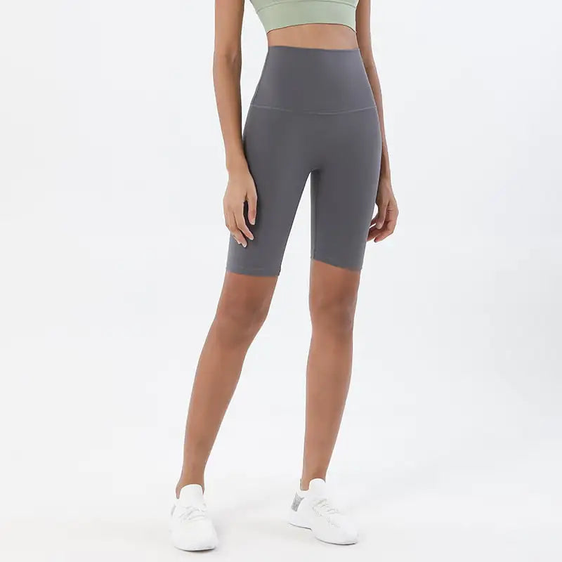 High Waist Five-Point Yoga Shorts for Fitness