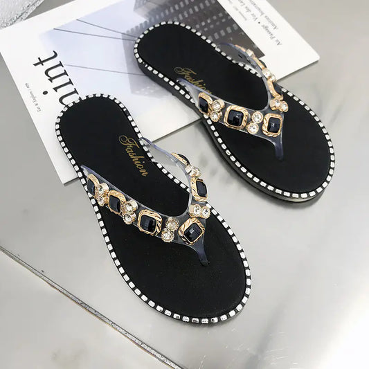 Rhinestone Fashion Flip Flops and Slippers