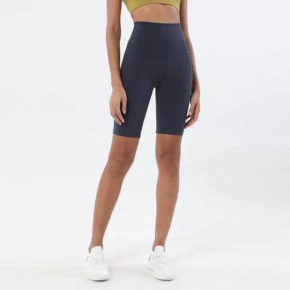 High Waist Five-Point Yoga Shorts for Fitness