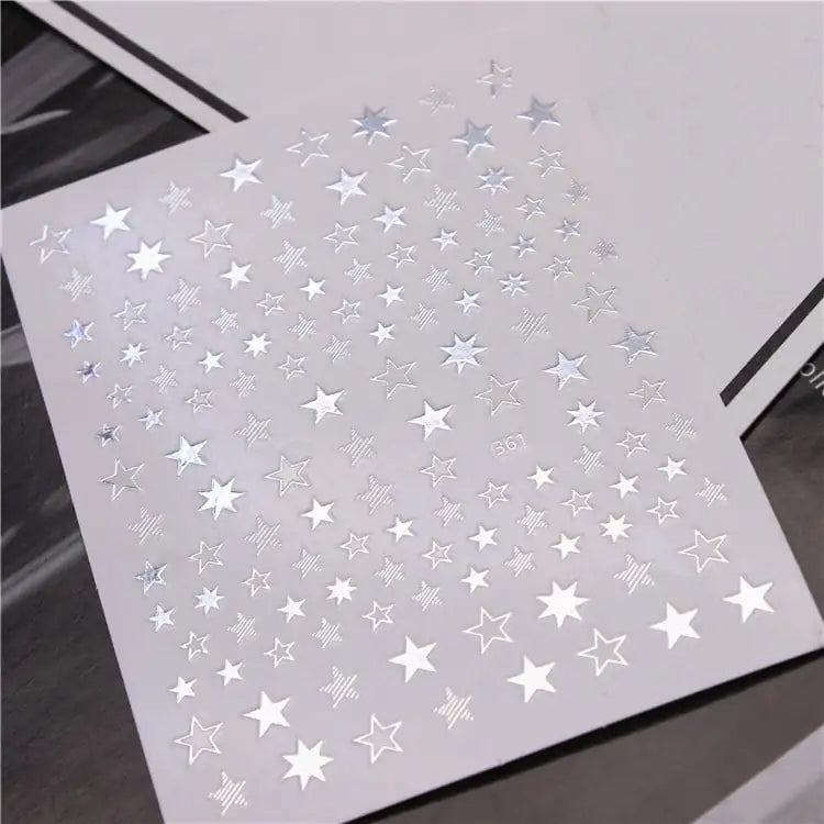 Cute Fashion Hollow Star Nail Stickers