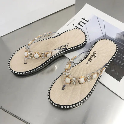 Rhinestone Fashion Flip Flops and Slippers