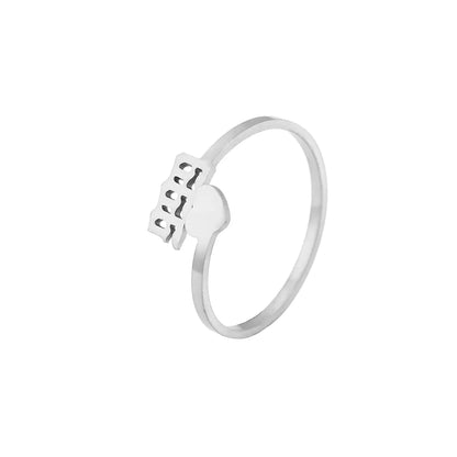 Personalized Stainless Steel Creative Number Ring