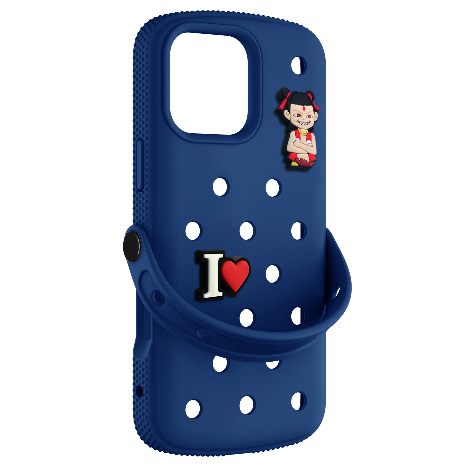 iPhone Case – Perforated Silicone with Handle & Fun Patterns