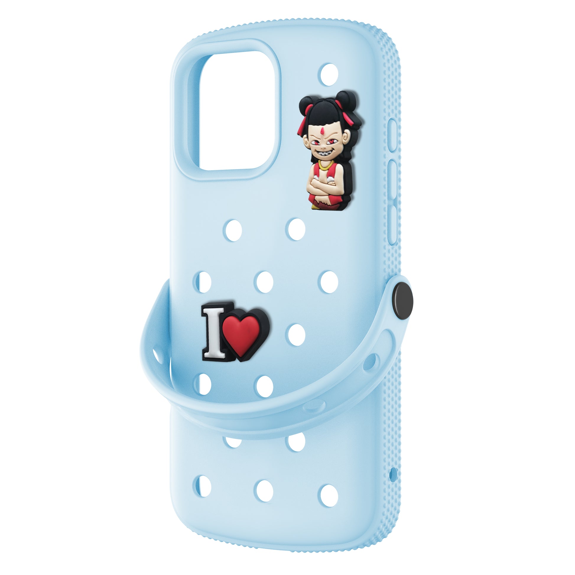 iPhone Case – Perforated Silicone with Handle & Fun Patterns
