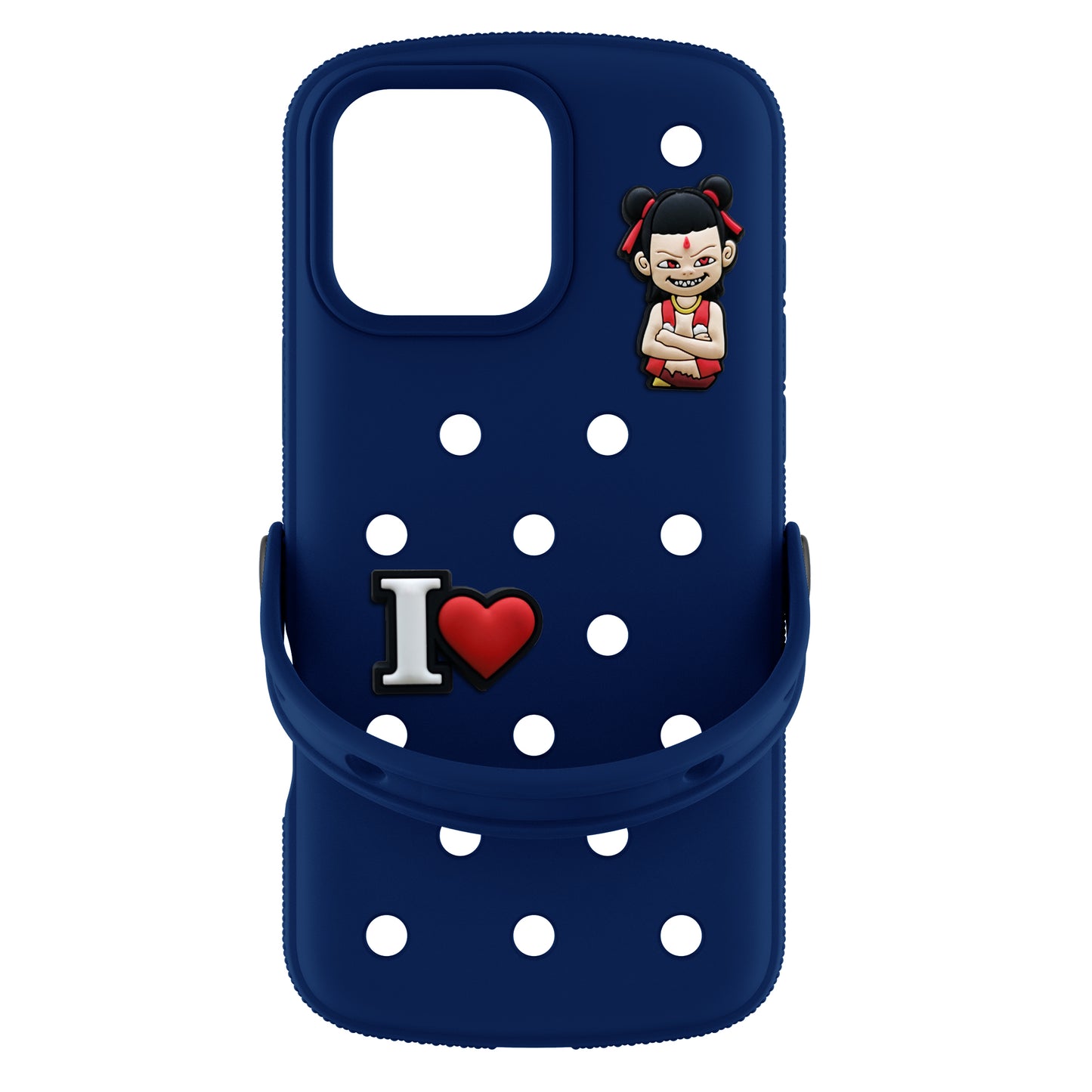 iPhone Case – Perforated Silicone with Handle & Fun Patterns