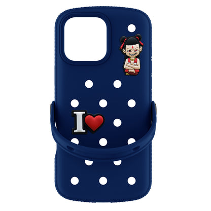 iPhone Case – Perforated Silicone with Handle & Fun Patterns