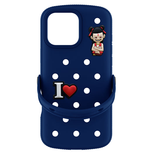 iPhone Case – Perforated Silicone with Handle & Fun Patterns