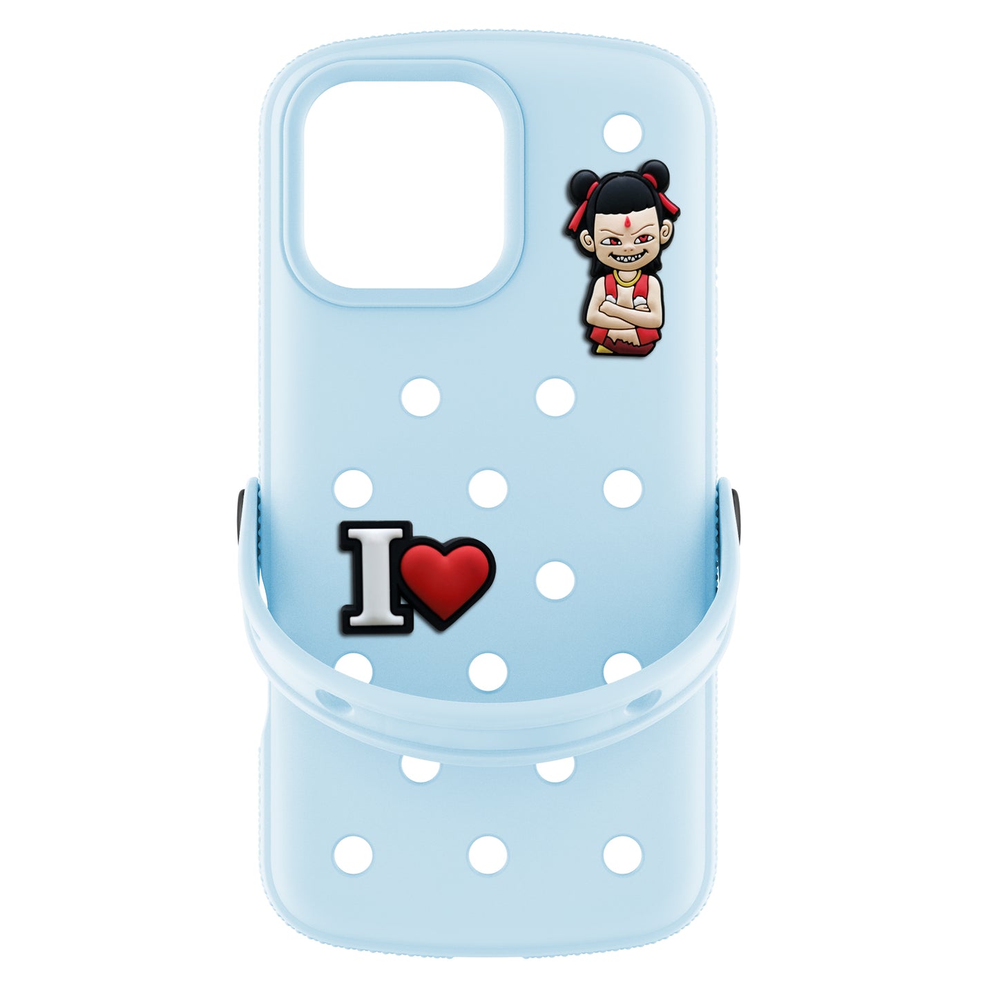 iPhone Case – Perforated Silicone with Handle & Fun Patterns