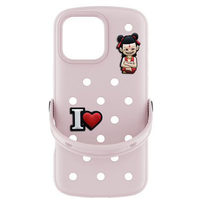 iPhone Case – Perforated Silicone with Handle & Fun Patterns