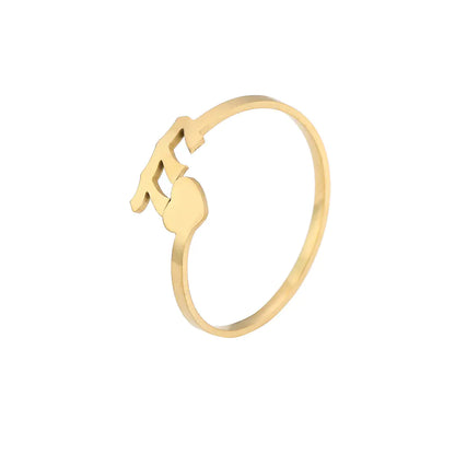 Personalized Stainless Steel Creative Number Ring