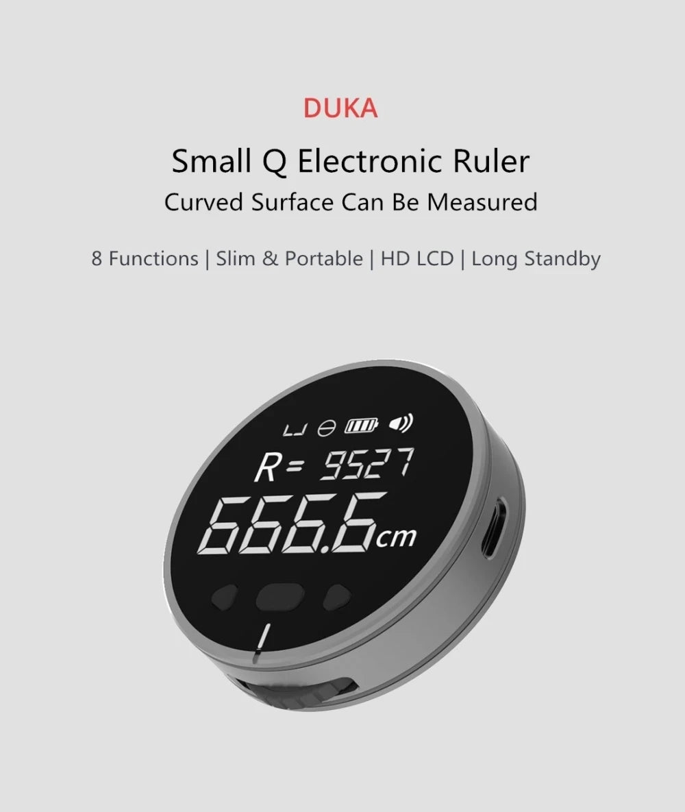 Electronic Ruler Rechargeable 8 Functions Rangefinder Portable HD LCD Screen Long Standbuy Multifunction ruler