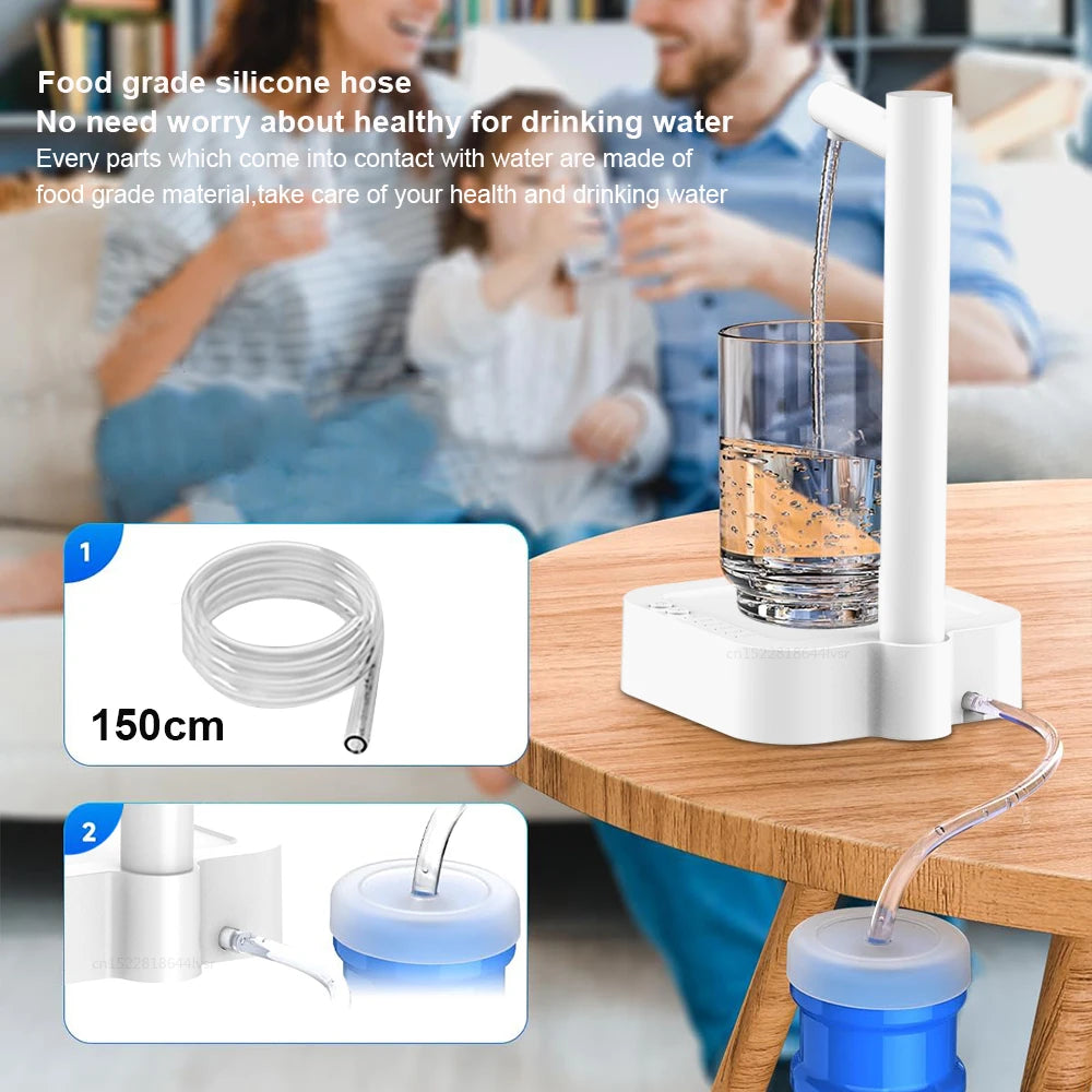 Electric Water Gallon Bottle Pump Automatic Water Dispenser 19 Liters Rechargeable Desktop Drinking Water Dispenser Bottle Pump