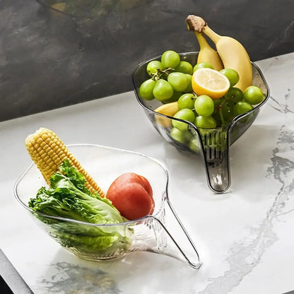 Multifunctional Drain Basket Vegetable Basin Drain Bowl Household Sink Kitchen Washing Fruit Plate Plastic Rice Washing Basket