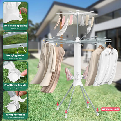 Clothes Drying Rack Foldable, 4-Legged Clothing Rack Laundry Hanger Dryer Rack, Shoe Dryer Portable Drying Rack Foldable Drying
