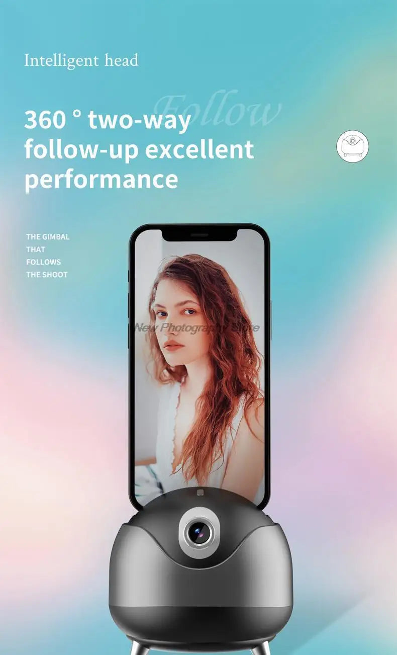 Q8 Auto Face Tracking Gesture Gimbal Stabilizer Phone Tablet Tracking Holder 360 Rotation Selfie For Vlog Live video streaming