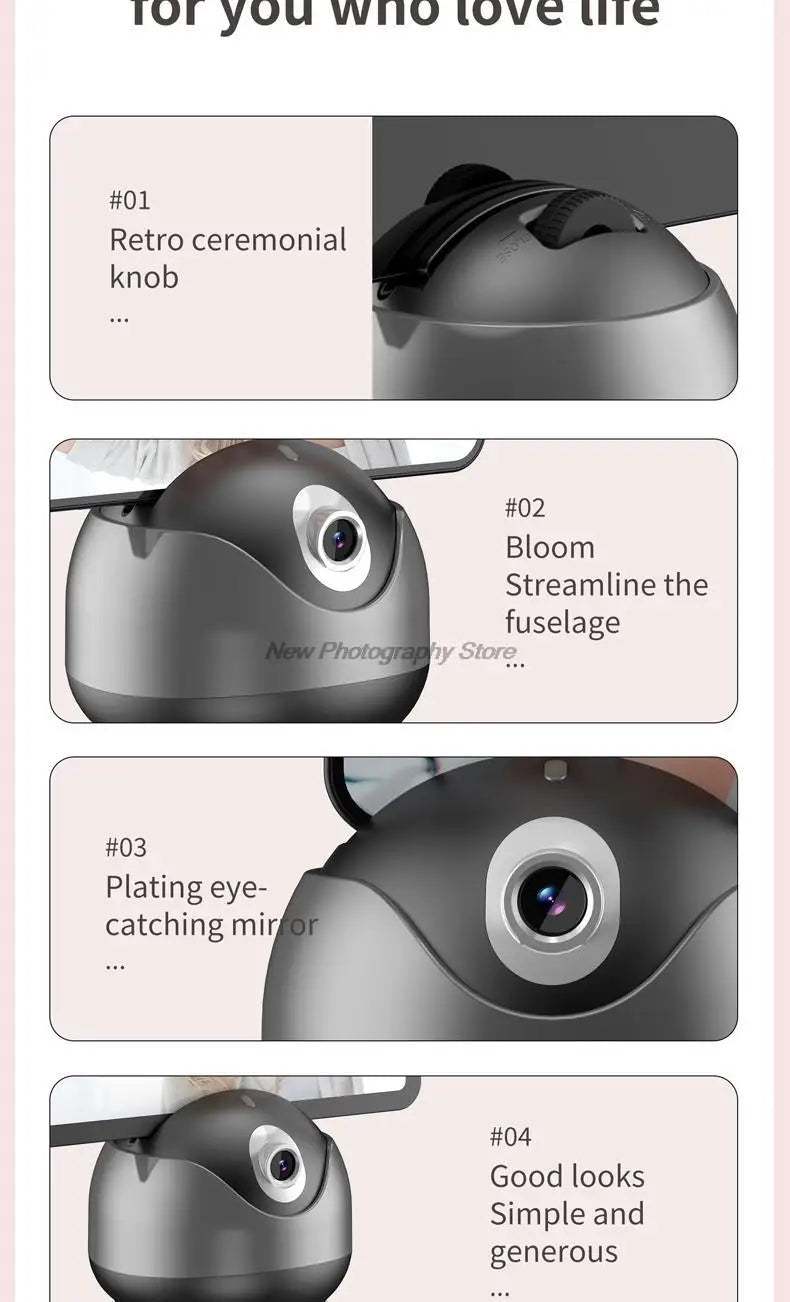 Q8 Auto Face Tracking Gesture Gimbal Stabilizer Phone Tablet Tracking Holder 360 Rotation Selfie For Vlog Live video streaming