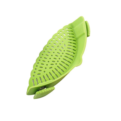 Universal Silicone Clip on Pan Pot Strainer Anti Spill Pasta Pot Strainer Food Grade Fruit Colander for Pasta Fruit Vegetable