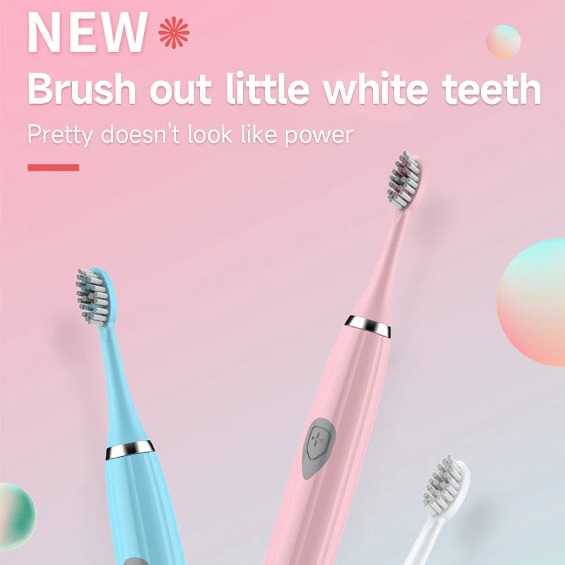 Electric Toothbrush for Adults Soft DuPont Bristle Portable Battery