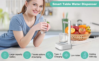 Electric Water Gallon Bottle Pump Automatic Water Dispenser 19 Liters Rechargeable Desktop Drinking Water Dispenser Bottle Pump