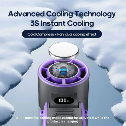 Mini Handheld Turbo Cooling Fan High-speed Cold Air 3600mAh USB