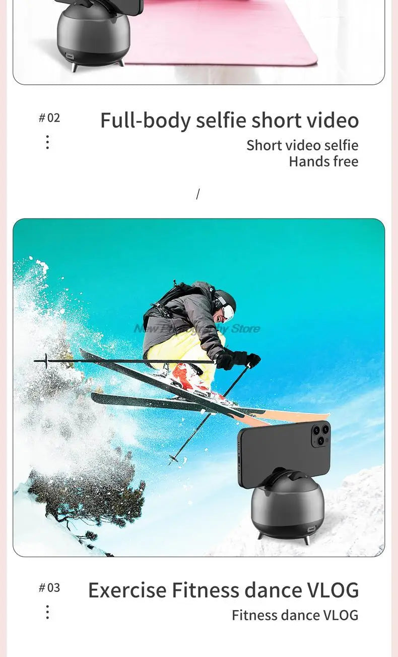 Q8 Auto Face Tracking Gesture Gimbal Stabilizer Phone Tablet Tracking Holder 360 Rotation Selfie For Vlog Live video streaming