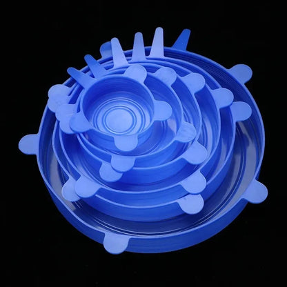 Food Cover Adjustable Elastic Silicone Cap Reusable Kitchen Utensil Storage Airtight Food Packaging Lids Accessories Accessory