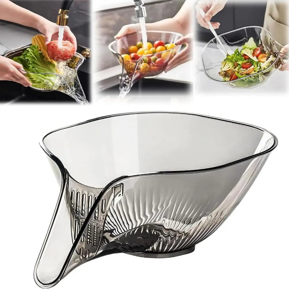 Multifunctional Drain Basket Vegetable Basin Drain Bowl Household Sink Kitchen Washing Fruit Plate Plastic Rice Washing Basket