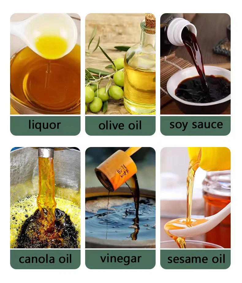 200ml 300ml 500ml Oil Spray Bottle Kitchen Cooking Olive Oil Dispenser Camping BBQ Baking Vinegar Soy Sauce Sprayer Containers