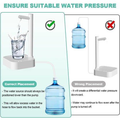 Electric Water Gallon Bottle Pump Automatic Water Dispenser 19 Liters Rechargeable Desktop Drinking Water Dispenser Bottle Pump