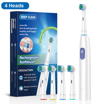Electric Toothbrush Rotary Rechargeable Electric Toothbrush for Adults