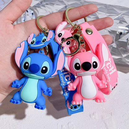 Disney Stitch Toys Keychain Anime Figure Stitch Pendant Keychain Sweet