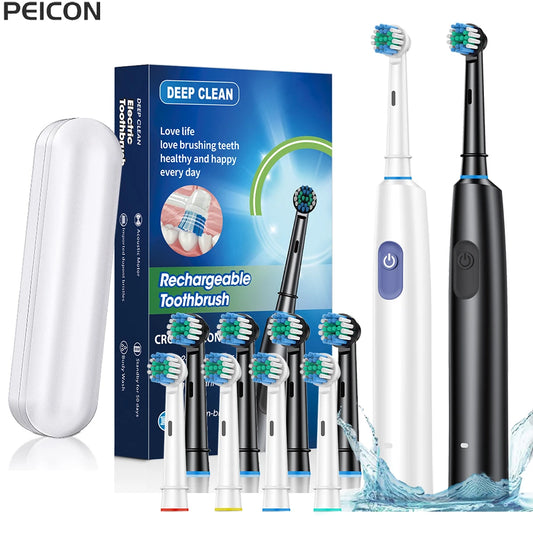 Electric Toothbrush Rotary Rechargeable Electric Toothbrush for Adults