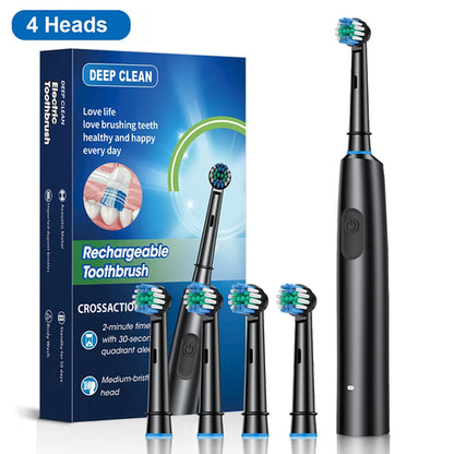 Electric Toothbrush Rotary Rechargeable Electric Toothbrush for Adults