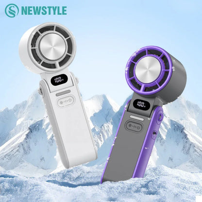 Mini Handheld Turbo Cooling Fan High-speed Cold Air 3600mAh USB