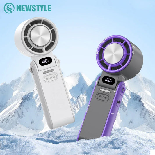 Mini Handheld Turbo Cooling Fan High-speed Cold Air 3600mAh USB