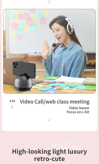 Q8 Auto Face Tracking Gesture Gimbal Stabilizer Phone Tablet Tracking Holder 360 Rotation Selfie For Vlog Live video streaming