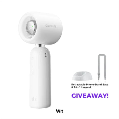 Daimulife Portable Turbo Fan, 3 IN 1 High Speed Handheld Fan, 1-100 Stepless